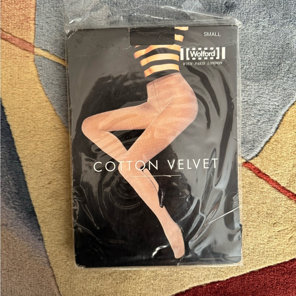 NWT Wolford cotton velvet tights - size S - Luxury Austrian Hosiery